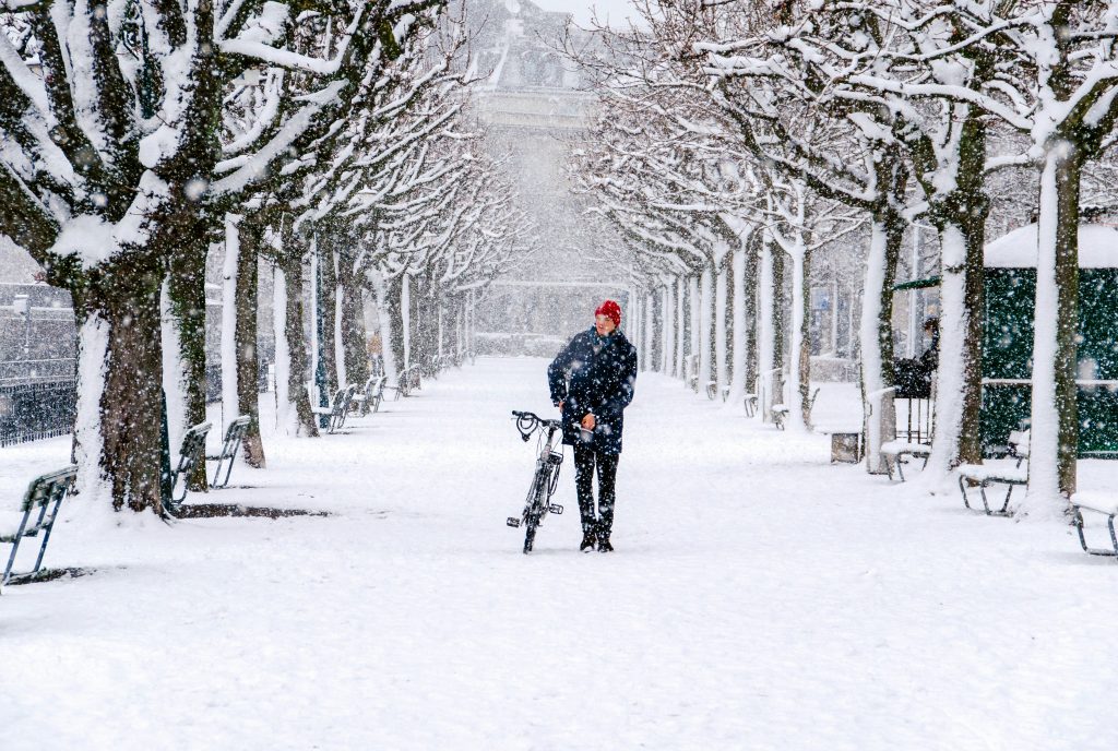 winter biking